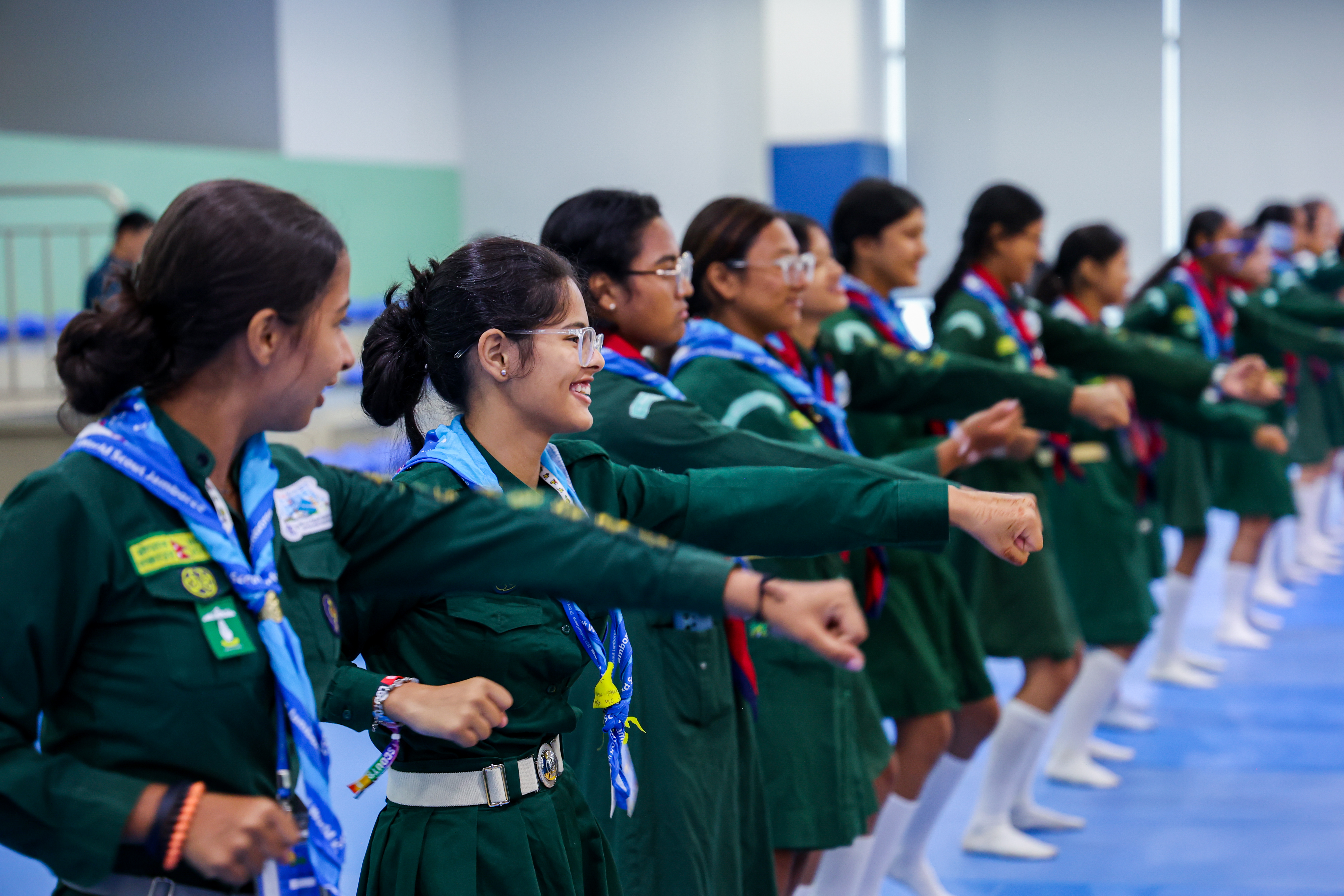 Young women in defense martial arts